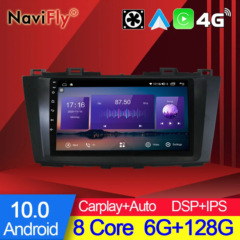 NaviFly 7862C 6G 128G Android 10 Car Multimedia Video Player For Mazda 5 3 CW 2010 - 2015 Built In Carplay Auto DSP GPS 1280*720 |