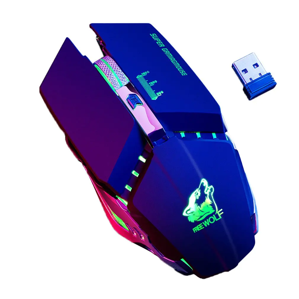 Wireless Mouse Optical Mouse Gaming Silent Usb Rechargeable Noiseless Mice Built-In Battery For Pc Laptop Computer