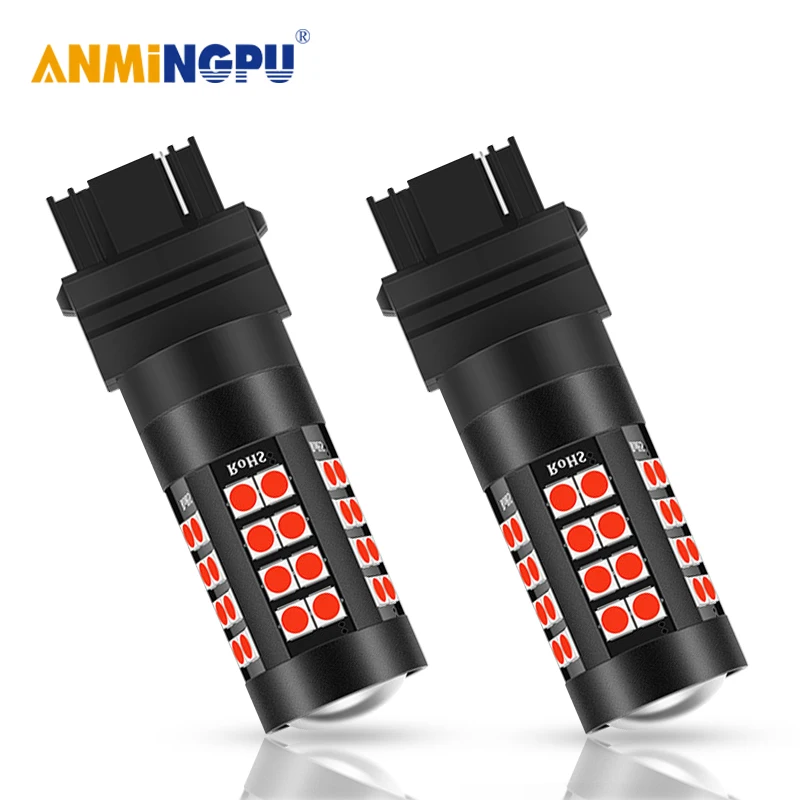 Сигнальная лампа ANMINGPU 2 шт. 3157 светодиодов 3156 P27W P27/7 Вт 3030SMD T20 7440 W21W W21/5 7443 резервный