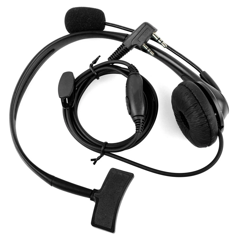 2-Pin Ptt Mic Headphone Headset Earpiece for Kenwood Baofeng Uv5R 888S Radios