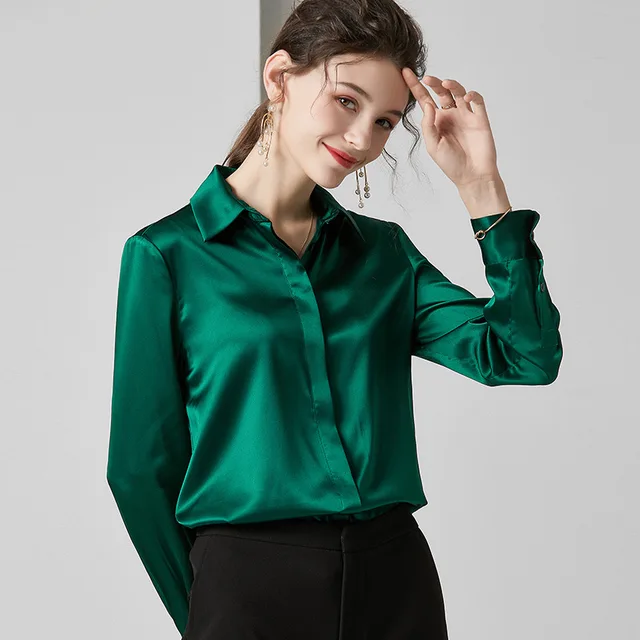 green blouse