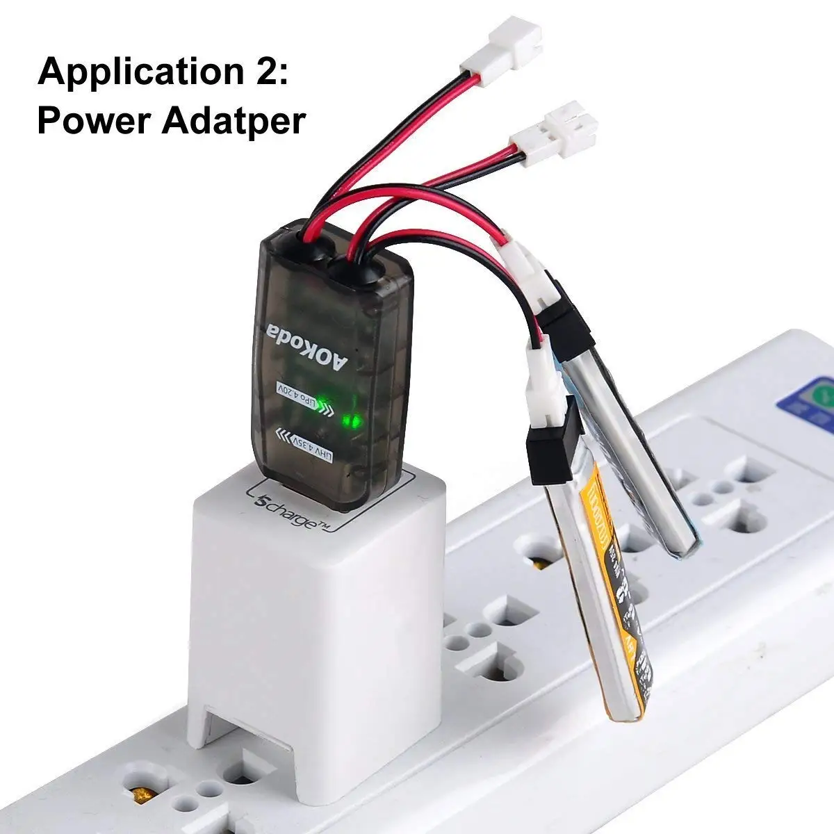 Фото 1 шт., зарядное устройство AOKoda CX405, 4 канала, Micro USB, 1S LiPo/LiHv, 4,2 в/4,35 в №2