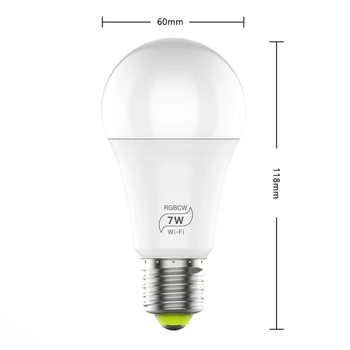 

Dimmable WiFi Smart Light Bulb LED Lamp App Operate Alexa Google Assistant Voice Control Wake Up Smart Lamp Night Light