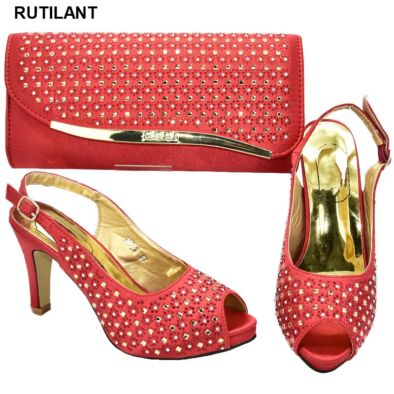 Latest Italian Shoes and Bags Set Envio Gratis Matching Purse for Women Party Nigerian Pumps High Heels | Обувь