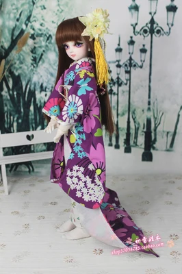 1/4 BJD аксессуары Кукла Одежда японское кимоно юката+ сумочка Набор для BJD/SD, не включает в себя куклы, обувь, парик и другие E2521