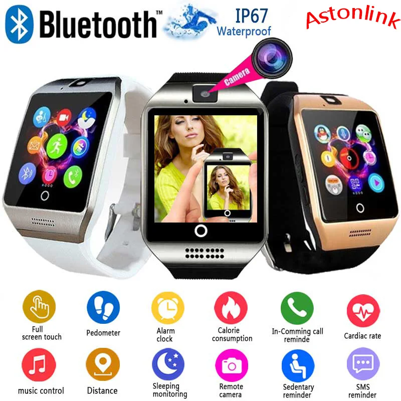 Умный Браслет для взрослых умные часы спортивные Bluetooth камера Сенсорный экран
