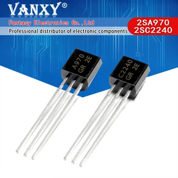 

100pcs 2SA970 2SC2240 TO92 (50PCS* A970 +50PCS* C2240 ) TO-92 Bipolar Transistors - BJT NPN new and original
