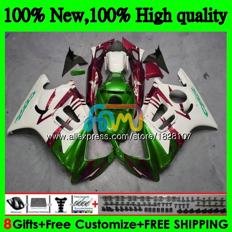 600CC обтекатель для HONDA CBR600F3 CBR 600 FS 600F3 600FS 3BS. 192 CBR600 F3 Металл Зеленый 91 92 93 94 1991 1992 1993 1994 комплект+ майка