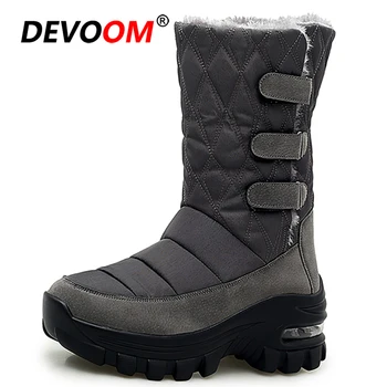 

New Winter High Top Women Hiking Snow Boots plush Warm Waterproof Shoes Plus size 34 -42 Girl white Climbing Shoes Outdoor boots