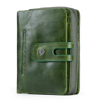 

Brand Hot Sale Women Wallets Genuine Leather Woman Purses Hasp and Clutch Short Ladies Wallet Purse with Zipper Coin Pocket