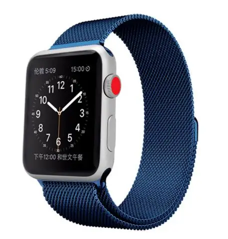 Смарт-часы серии 4 с Bluetooth, чехол для apple iphone, Android, смартфон, монитор сердечного ритма, iphone 6, 7, 8 X - Цвет: Milanese blue