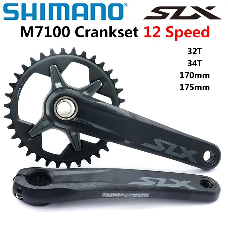 Новый SHIMANO DEROE SLX FC M7100 Crankset 12 Скоростей 32T 34T 170 мм 175 HOLLOWTECH II MTB Crankset|Шатун и передняя