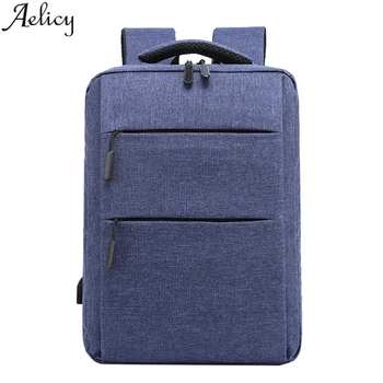 

Aelicy 2019 Fashion Woman Backpack Waterproof Soft Handle Solid Travel Zipper Sac A Dos Men Business Laptop Bag Mochila Feminina