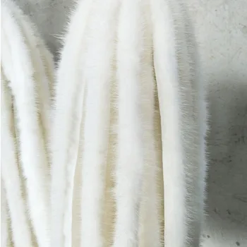 

High Quality Real Mink Fur Ribbon Tapes Furry Fluffy Trim Clothes Accessories Sewing Crafts Genuine Fur Strips For Coat Hat 1y