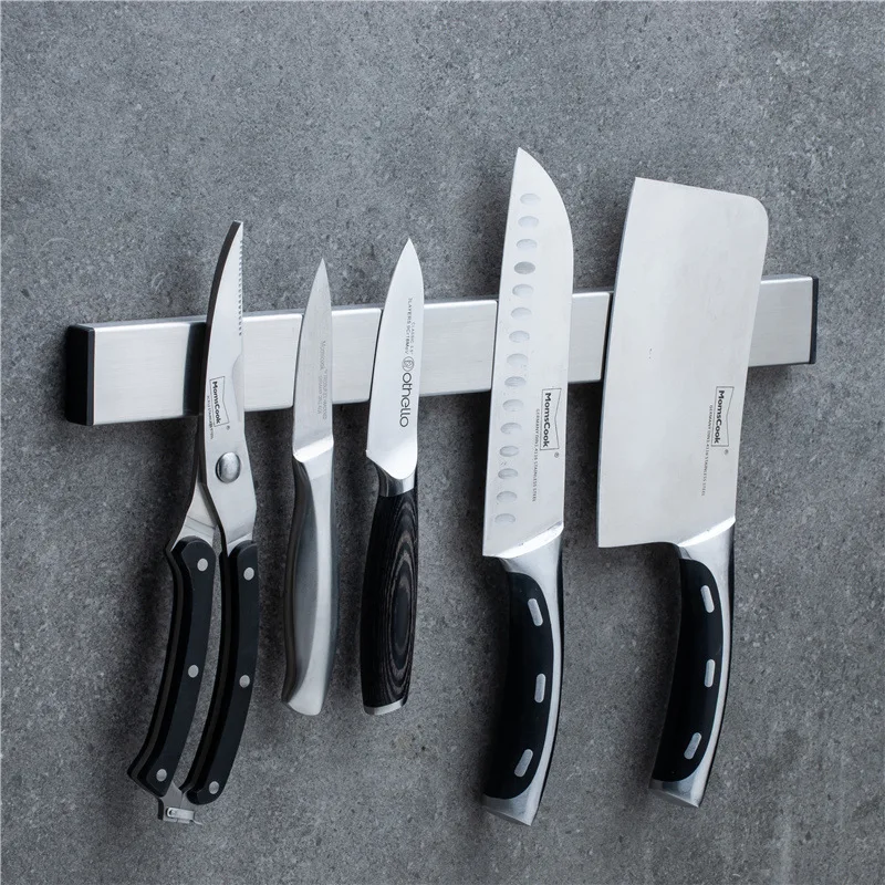 Kitchen tool storage Magnetic knife holder Hanging kitchen knife scissors Stainless steel material kitchen stuff  kitchen rack
