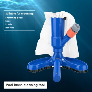 

Swimming Pool Vacuum Cleaner Cleaning Tool Kit Suction Head Brush Accessories for Spa Fountain Hot Tub US Plug