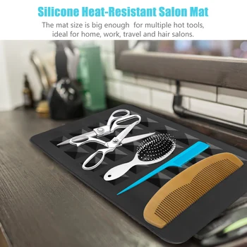 

Silicone Heat-Resistant Styling Station Mat For Hair Straightener Curling Iron Tools for Salon Use
