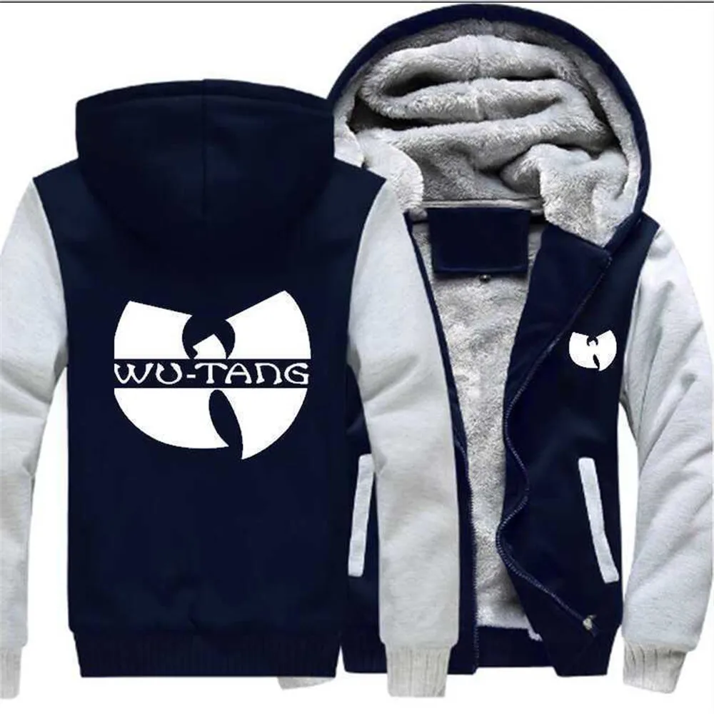 Новинка года; Сезон Зима; Wu-tang band; модная куртка с капюшоном на молнии с принтом унисекс; толстовка в стиле хип-хоп; плотное теплое удобное хлопковое пальто