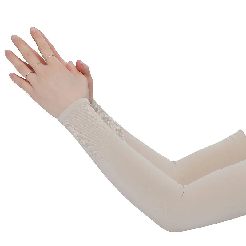 Skin 1 пара, унисекс, без пальцев, рукав на руку, летний, солнцезащитный, УФ-защита, Ледяной, крутой, для велоспорта, бега, рыбалки, скалолазания, для вождения, чехол на руку - Цвет: Skin