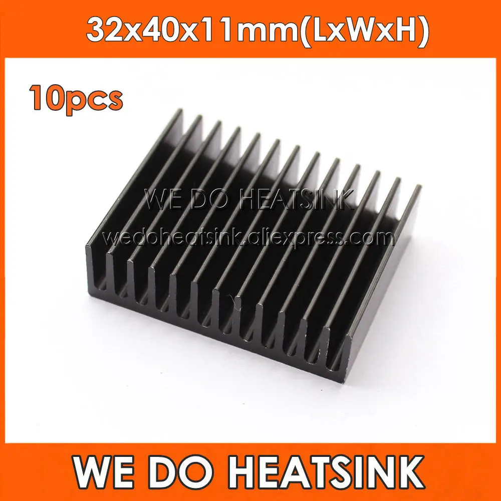 

WE DO HEATSINK 10pcs 32x40x11mm Amplifier Peltier Cooler Aquarium light Extruded Aluminum Heatsink Heat Sink Cooling