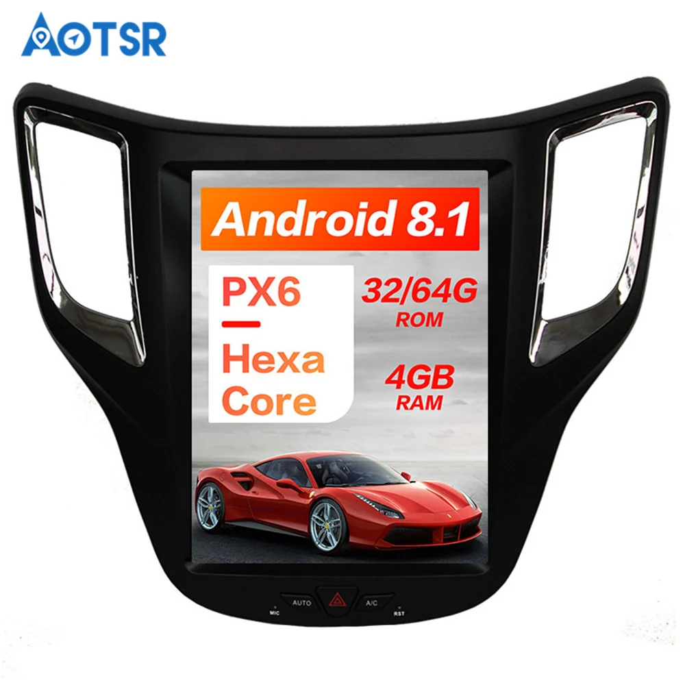 Tesla style px6 Android 8,1 4+ 64G Автомобильный dvd-плеер gps навигация для Changan CS35 мультимедиа радио рекордер головное устройство авто стерео