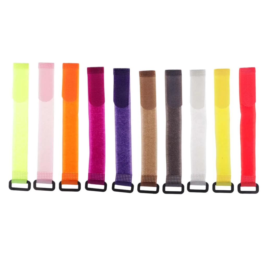 10pcs Fishing Accessories Reusable Fishing Rod Tie Holder Strap Suspenders Hook Loop Cord Belt Fishing Accessories