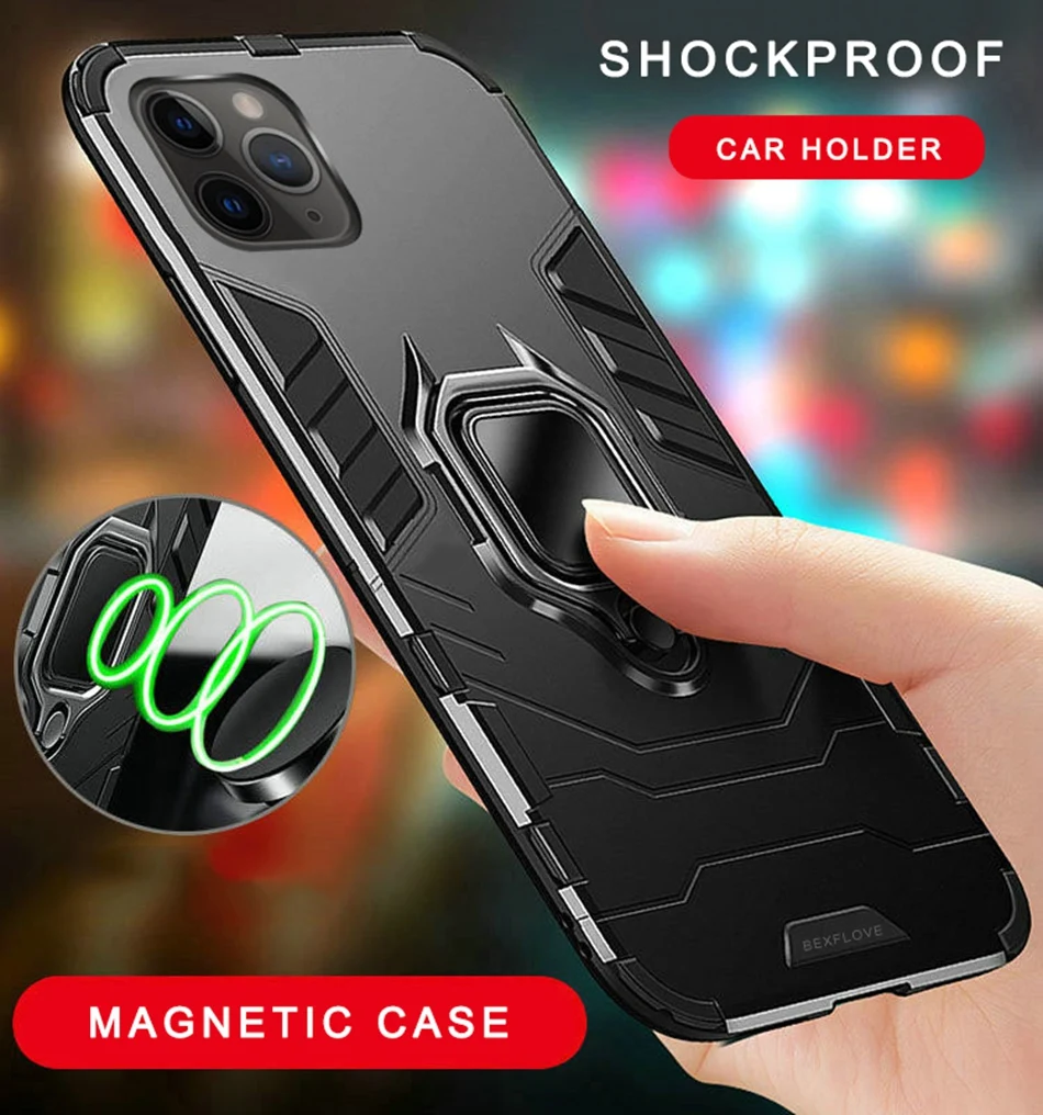 360 чехол для телефона iPhone 11 Pro XS Max силиконовый магнитный автомобильный держатель