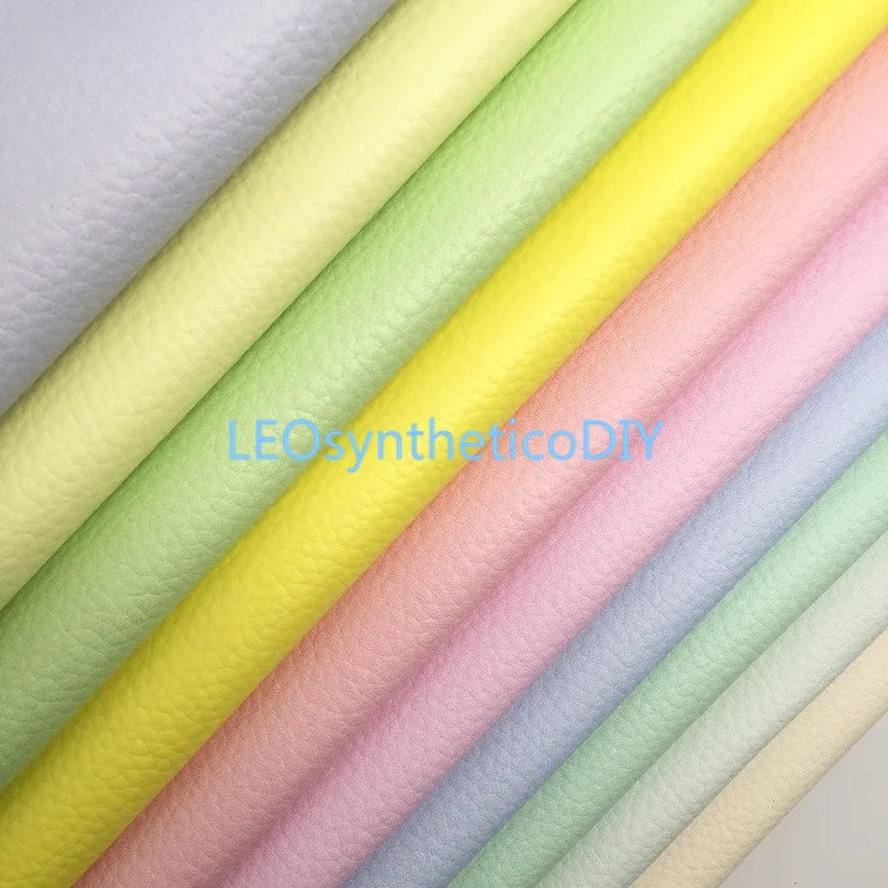 LEOsyntheticoDIY пастельные цвета личи однотонная синтетическая виниловая ткань из