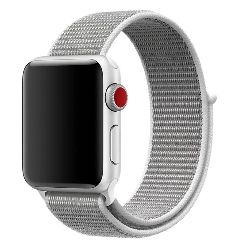 Ремешок для наручных часов Apple Watch 4 5 3/2/1 38 мм 42 мм 62new цветовый нейлоновый из мягкой дышащей ткани сменный ремешок петли для наручных часов iwatch серии 4 40 мм 44 мм - Band Color: 3HBS