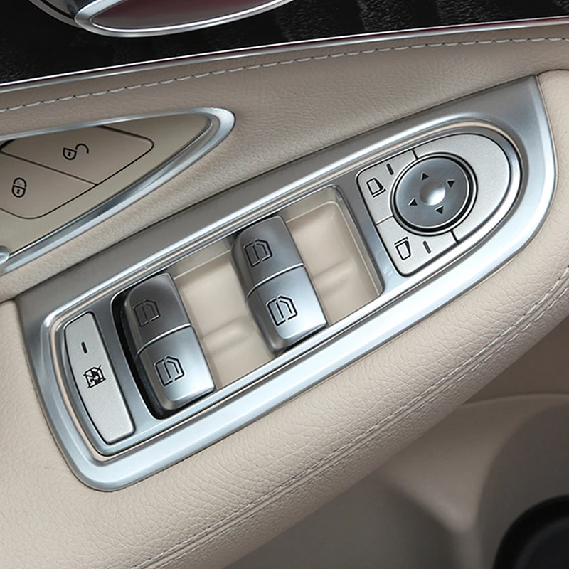 Для Mercedes Benz GLC- автомобильный Стайлинг кнопка управления окном панель крышка рамка отделка наклейка интерьерные аксессуары