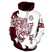 

New Trendy Hip Hop Men's Sweatshirts Animals Totem 3D Print Dragon Tiger Wolf Hoodies Casual Hooded Streetwear Harajuku Clothing
