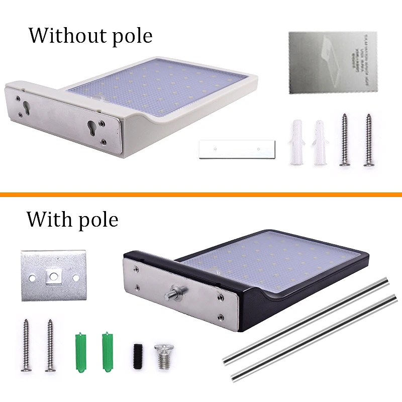 450Lm 36Led Solar Street Light With Mounting Rod Sport Light Motion Sensor Light Garden Wall Light Black Promotion