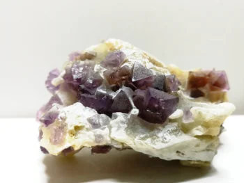 

119.6gNatural purple fluorite mineral specimen, quartz crystal, furniture ornament