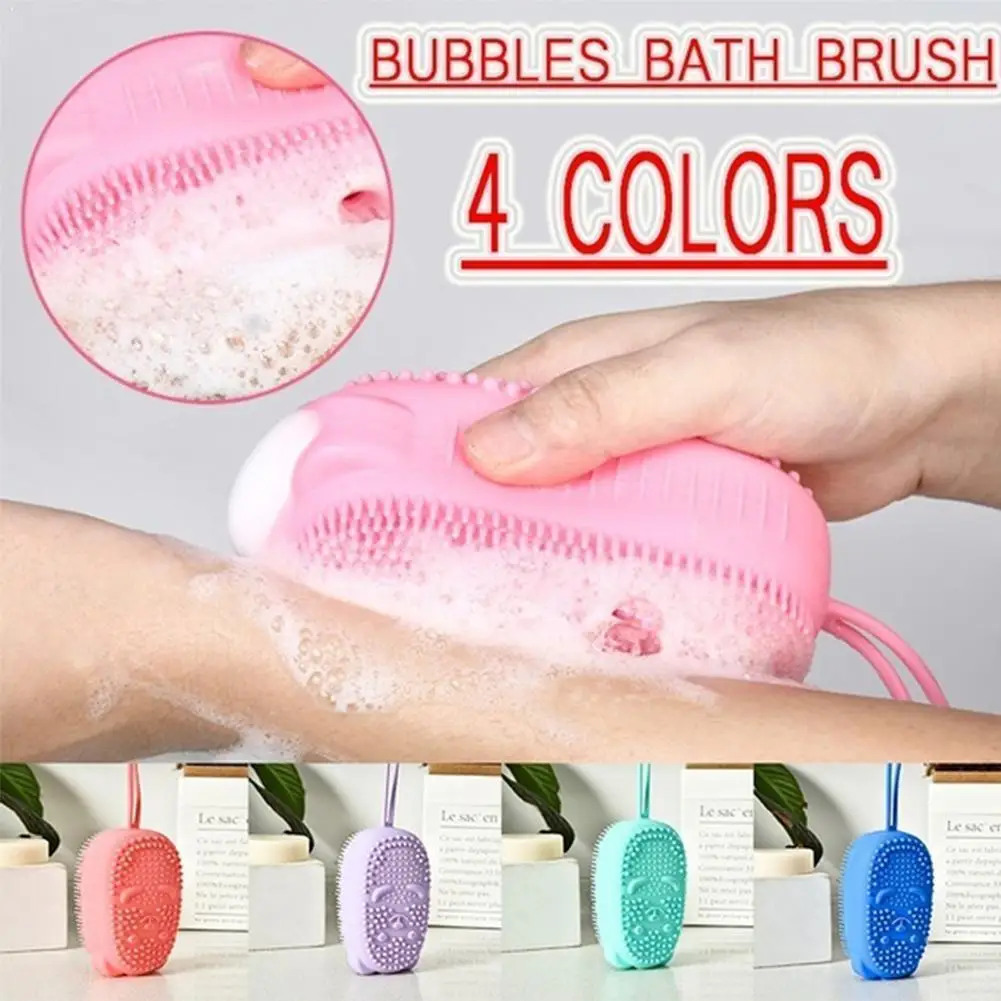 

Body Shower Rub Massage Sponge Quick Foaming Bath Brush Bathroom Bathing Silicone Sponge Bubble Rubbing Brush Soft Massage F2T7