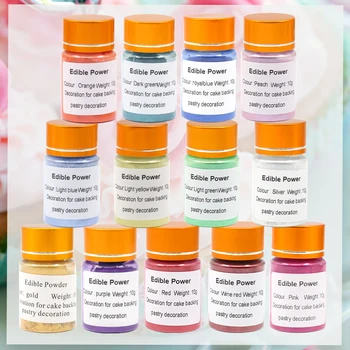 

10g Colorful Edible Powder Glitter Food Coloring To Decorations Food Cake Chocolate Fondant Arts Food Dust Pastry Decoration