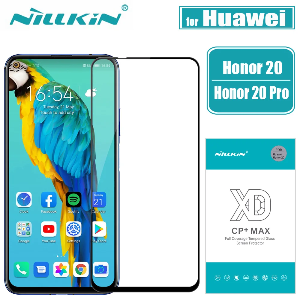 Закаленное защитное стекло для Huawei Honor 20 Pro Nillkin 3D полное клеевое покрытие