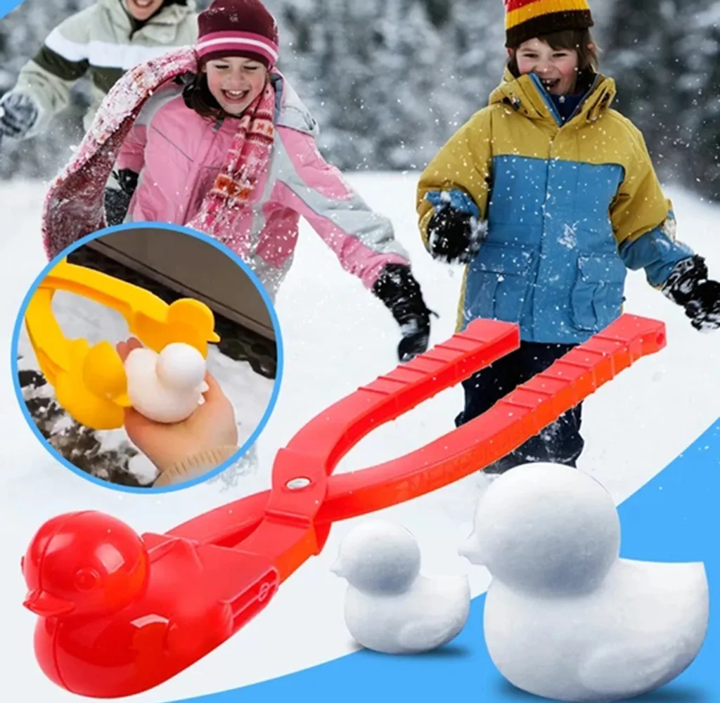 New  Baby Kids Toys Snow Snowball Maker Clip Maker Animal Shaped Snow Sand Mold Tool Winter Kids 4PC Bir