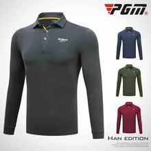 Pgm осенне-зимняя одежда для гольфа мужская футболка с длинными рукавами мягкая блузка со стоячим воротником тренировочная Спортивная одежда для гольфа