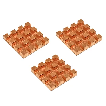 

3pcs Pure Copper Mini Ultra thin heat Sink Memory RAM Cooling For VGA DDR MOS GPU IC Chipset Radiator Cooler Heatsink 13x13x2mm