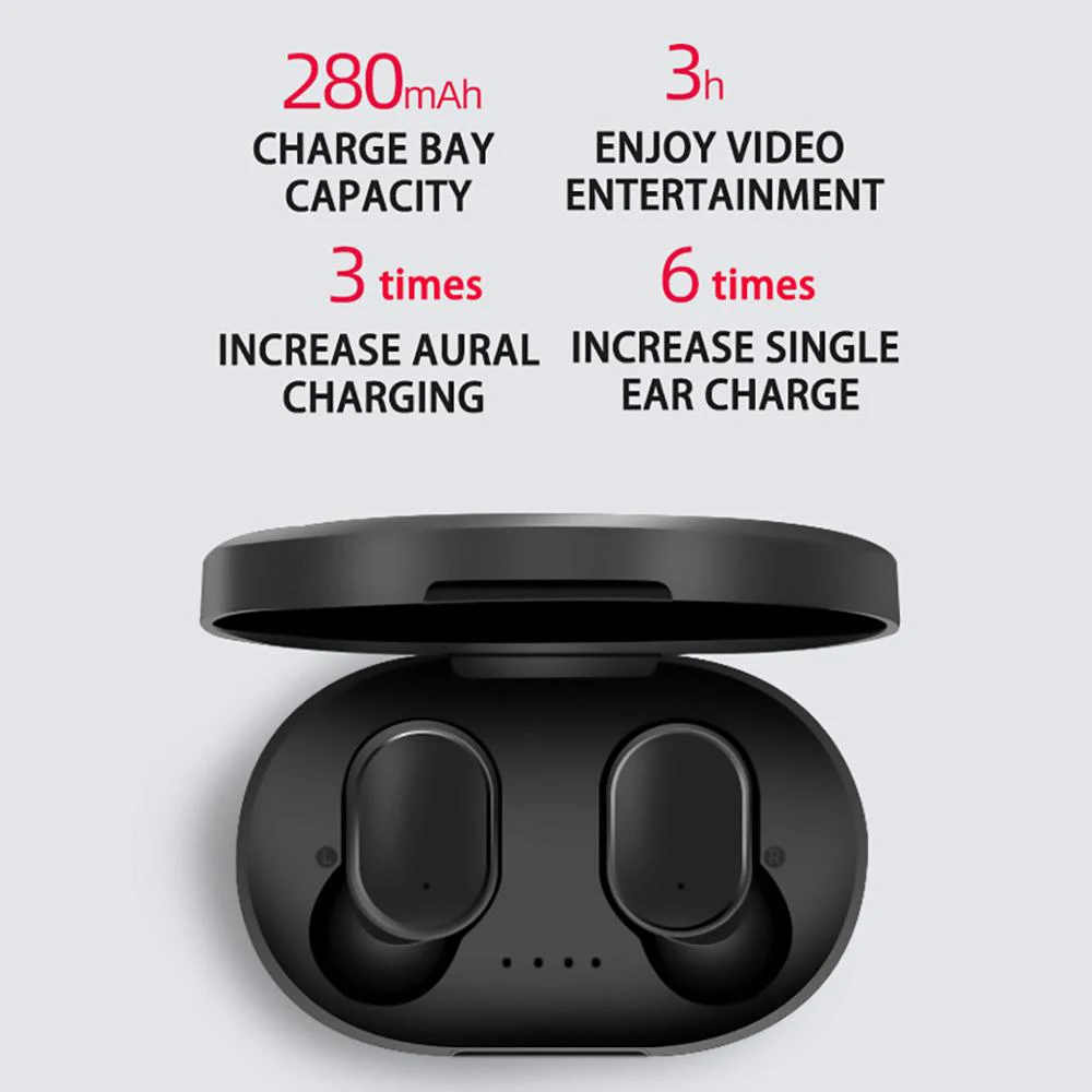 A6S Wireless Earbud Noise Cancelling HD Sound Bluetooth Wireless Earphone with Mic for Xiaomi poco x3 redmi note 9 PK Airdot 2