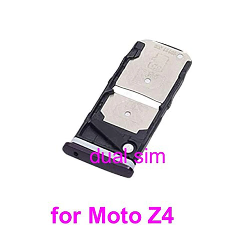 Flash Gray Двойной держатель слота для сим-карты лоток Слот Запасные части для Motorola Moto Z4 xt80 в - Цвет: Flash Gray