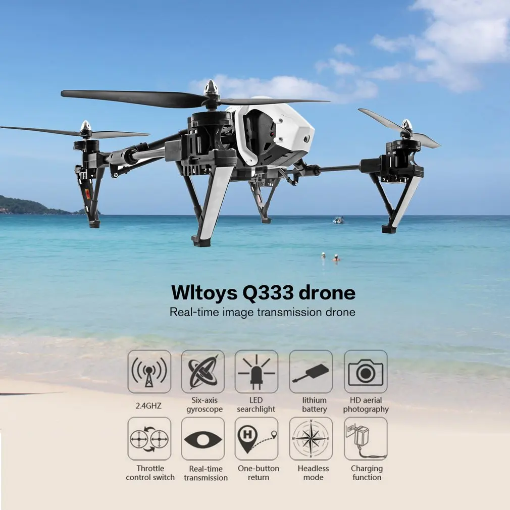 

Wltoys Q333 Drone Three-stage Deformation Aerial Four-axis Aircraft Real-time Image Transmission Drone FPV RC Helicopter