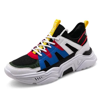 

New Fashion Men Casual Shoes 2020 brand sneakers men Lightweight Lace-up Walking Sneakers trainer Male Footwear plus size 39-44