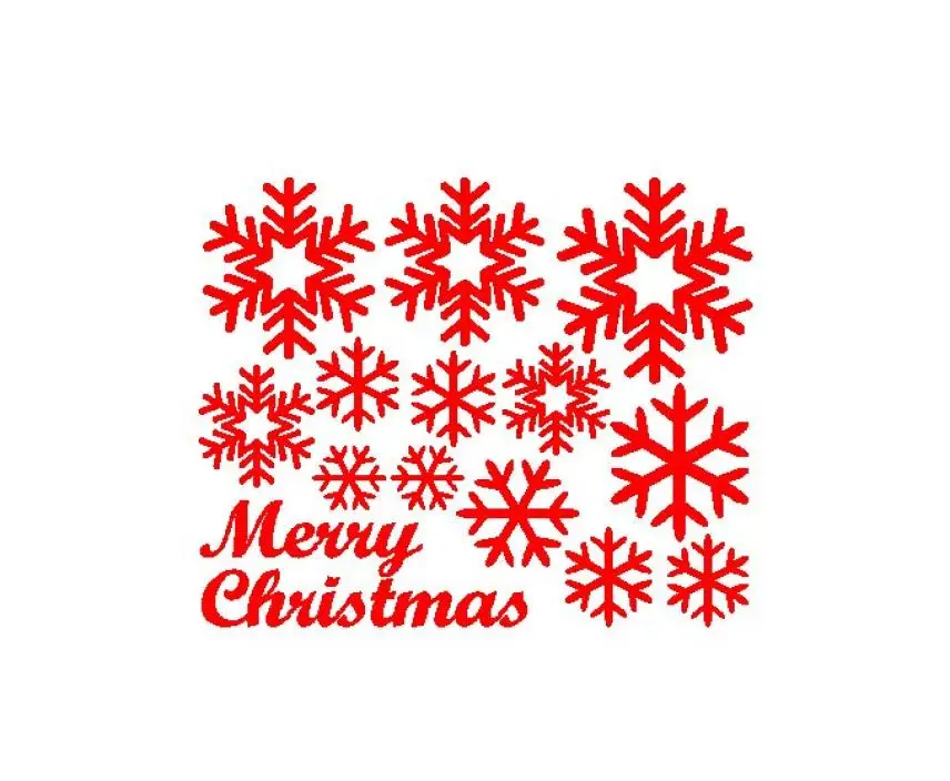 Рождественская Наклейка на стену Новогодняя Рождественская наклейка s для окна Снежинка Рождественская виниловая художественная декоративная наклейка