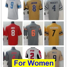 Сшитый Ламар Джексон дак Прескотт Крис Джонс Бейкер Мэйфилд бен рэтлисбергер Deshaun Watson Drew Brees Дерек женские трикотажные изделия