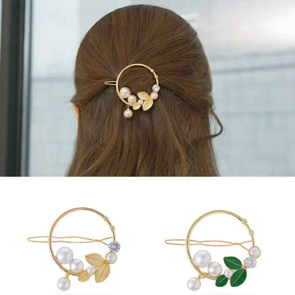 

Diamond & Pearl Hairgrip Hair Clip Rhinestone Hairpin Lady Ponytail Holder Barrette Headwear Jewelry Hair Accessories Korean St