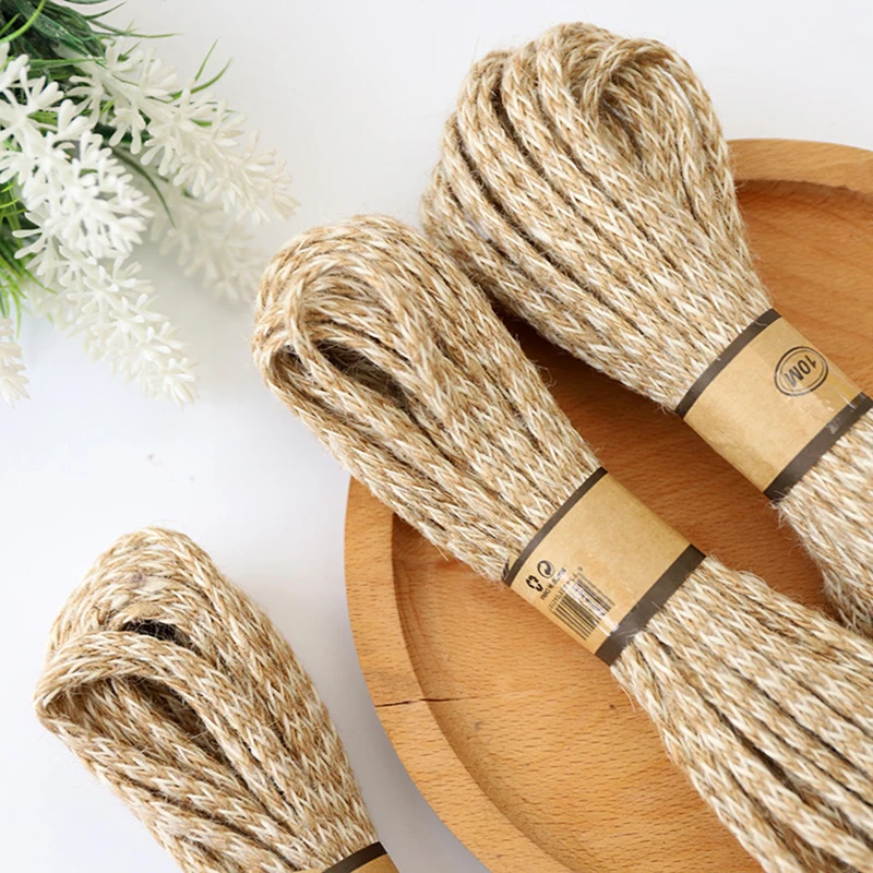 Оплетка из конопляной ткани Кружева DIY джутовая веревка из натурального льна лента нить поделок ручной Материал 10 м