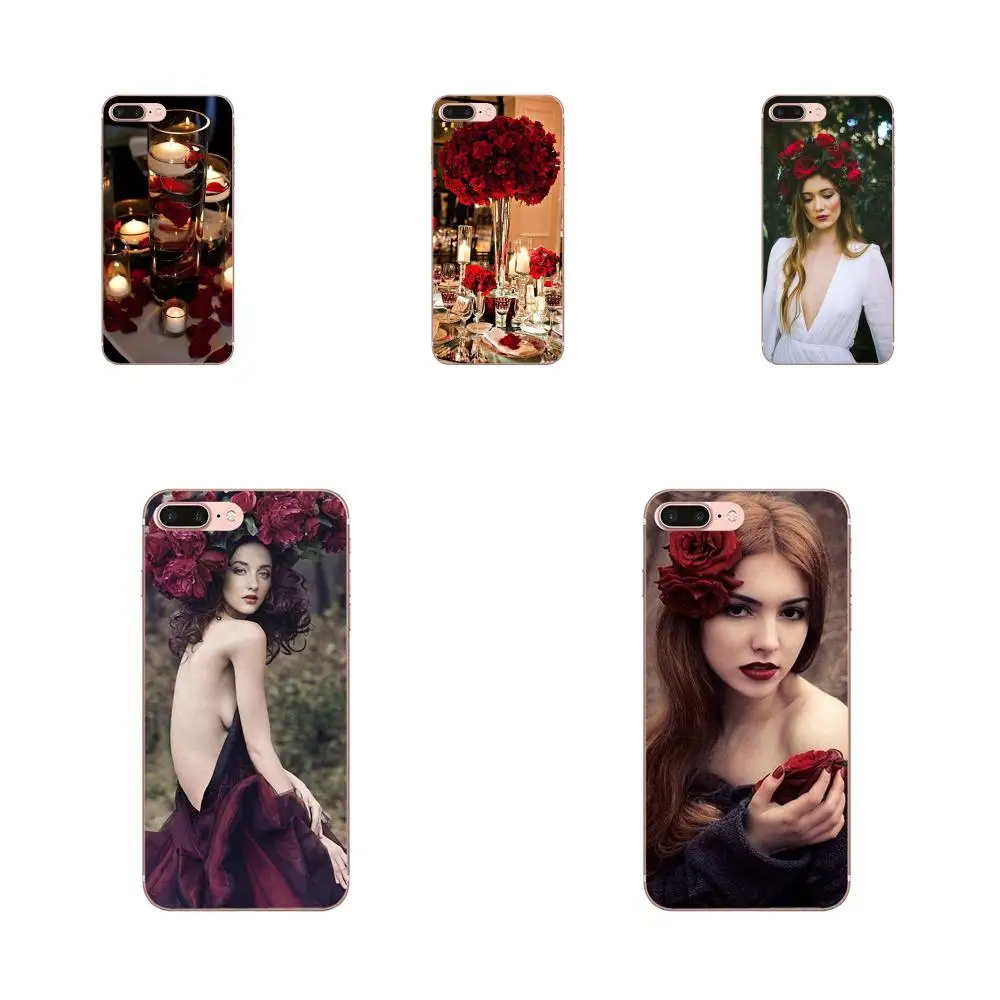 Прозрачный мягкий чехол Magic Red Rose цветы для Apple iPhone 4 4S 5 5C 5S SE SE2 6 6S 7 8 11 Plus Pro X XS Max XR |