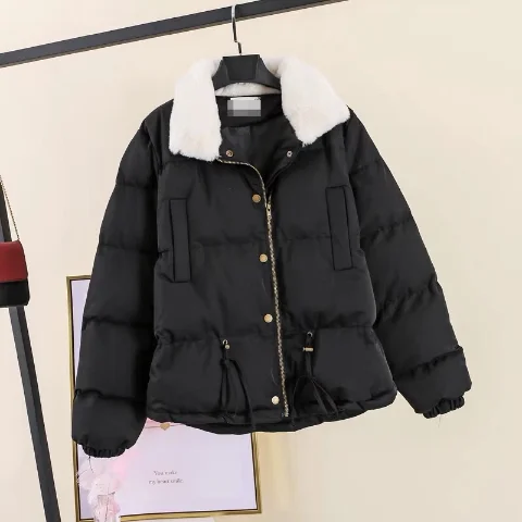Black New Arrival Women Basic Jackets Coat Female Zipper Fleece Autumn Winter Thicken Cotton-padded Women Short Jackets Casaco D286 - Цвет: Black