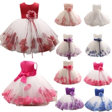 Летнее платье; Одежда для новорожденных девочек; вечерние платья принцессы с цветочным рисунком; сарафан на свадьбу; модная одежда без рукавов